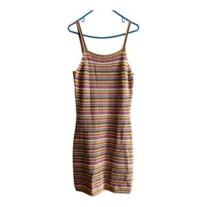 Olive + Oak striped crochet dress Large NEW